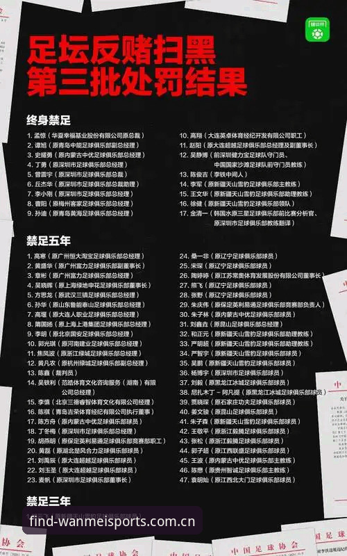 完美体育使用教程 足协第三批禁足名单解读:看懂足球行业整顿的实用指南